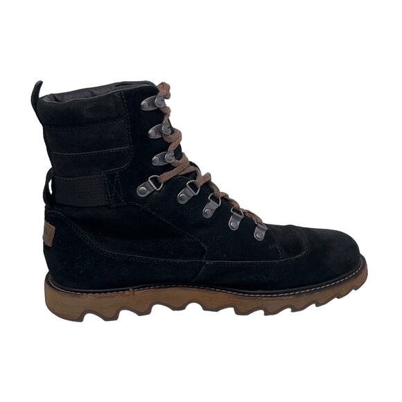 Sorel Mens Size 8.5 Mad Mukluk Boots Suede Leather Hawk Water Resistant Black main image 11